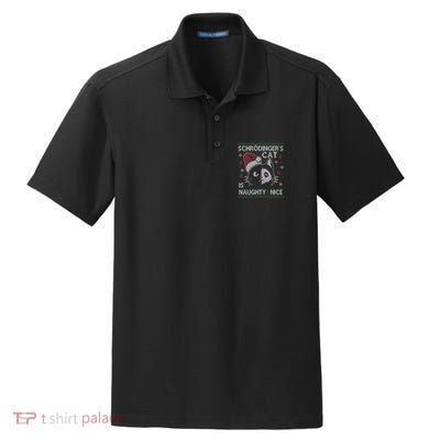 SchröDingerS Cat Is Naughty And Nice Physicist Christmas Cute Gift Dry Zone Grid Polo
