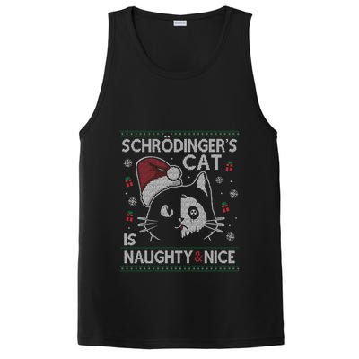 SchröDingerS Cat Is Naughty And Nice Physicist Christmas Cute Gift PosiCharge Competitor Tank