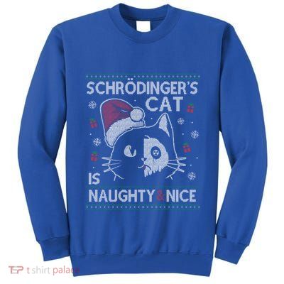 SchröDingerS Cat Is Naughty And Nice Physicist Christmas Cute Gift Tall Sweatshirt