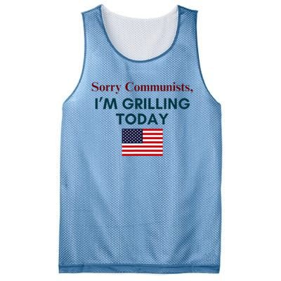 Sorry Communists IM Grilling Today Funny Bbq Design Mesh Reversible Basketball Jersey Tank