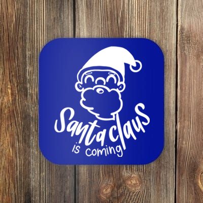 Santa Claus Is Coming Christmas Pajamas Gift Coaster