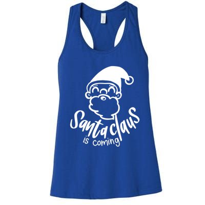 Santa Claus Is Coming Christmas Pajamas Gift Women's Racerback Tank