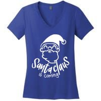 Santa Claus Is Coming Christmas Pajamas Gift Women's V-Neck T-Shirt