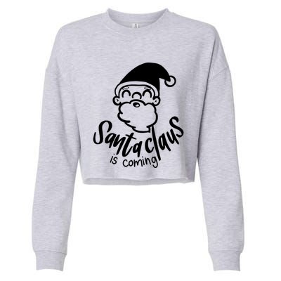 Santa Claus Is Coming Christmas Pajamas Gift Cropped Pullover Crew