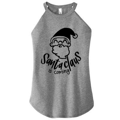 Santa Claus Is Coming Christmas Pajamas Gift Women's Perfect Tri Rocker Tank