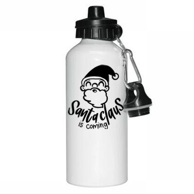 Santa Claus Is Coming Christmas Pajamas Gift Aluminum Water Bottle 