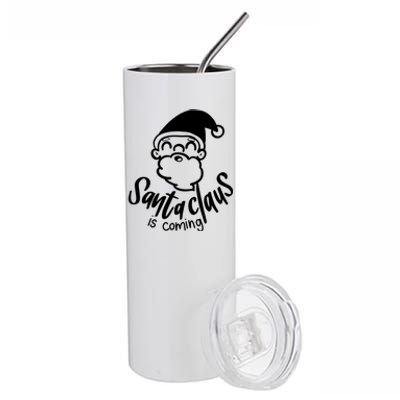 Santa Claus Is Coming Christmas Pajamas Gift Stainless Steel Tumbler