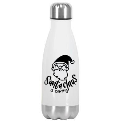 Santa Claus Is Coming Christmas Pajamas Gift Stainless Steel Insulated Water Bottle