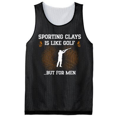 Sporting Clays Is Like Golf But For Trap Skeet Shooting Mesh Reversible Basketball Jersey Tank