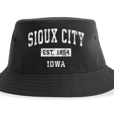 Sioux City Iowa Ia Vintage Established Sports Design Sustainable Bucket Hat