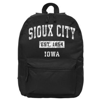 Sioux City Iowa Ia Vintage Established Sports Design 16 in Basic Backpack
