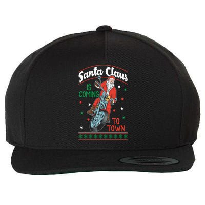 Santa Claus Is Coming Gift Wool Snapback Cap