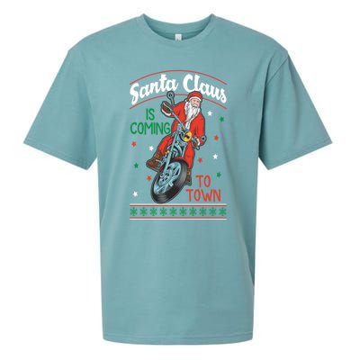 Santa Claus Is Coming Gift Sueded Cloud Jersey T-Shirt