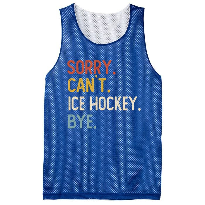 Sorry CanT Ice Hockey Bye Gift Funny Ice Hockey Lovers Gift Mesh Reversible Basketball Jersey Tank