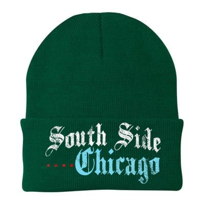 Southside Chicago Il Vintage Distressed Knit Cap Winter Beanie