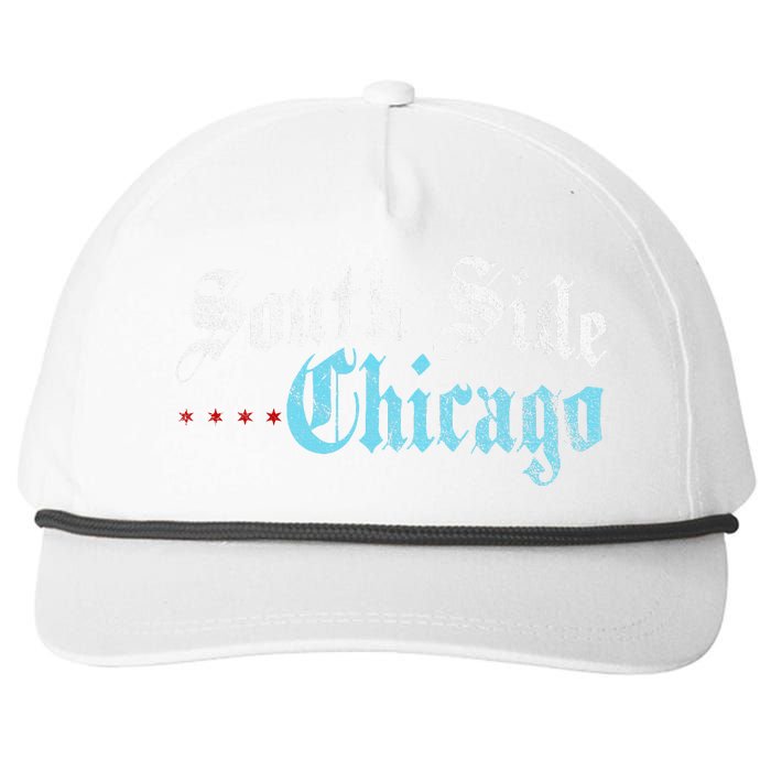 Southside Chicago Il Vintage Distressed Snapback Five-Panel Rope Hat