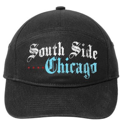 Southside Chicago Il Vintage Distressed 7-Panel Snapback Hat