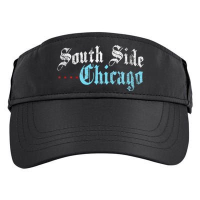 Southside Chicago Il Vintage Distressed Adult Drive Performance Visor