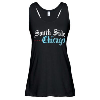 Southside Chicago Il Vintage Distressed Ladies Essential Flowy Tank