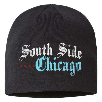 Southside Chicago Il Vintage Distressed Sustainable Beanie