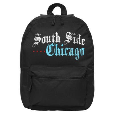 Southside Chicago Il Vintage Distressed 16 in Basic Backpack