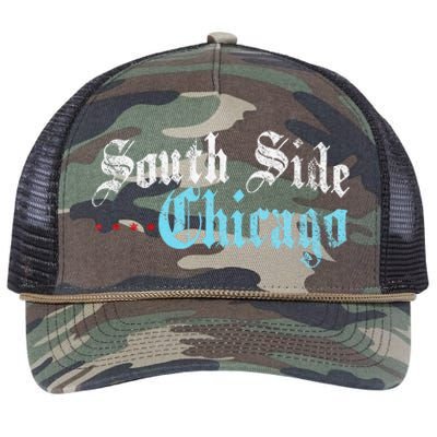 Southside Chicago Il Vintage Distressed Retro Rope Trucker Hat Cap