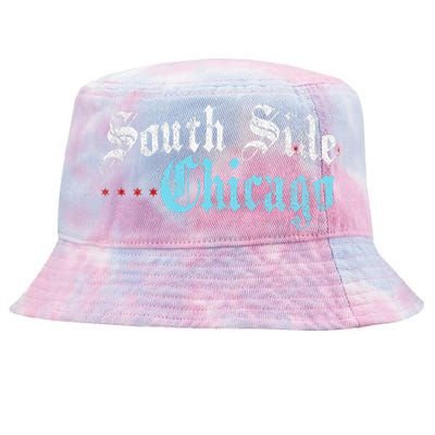 Southside Chicago Il Vintage Distressed Tie-Dyed Bucket Hat