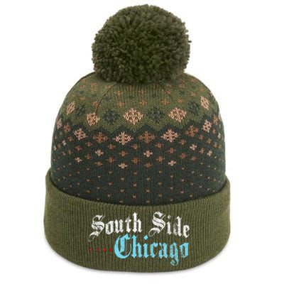 Southside Chicago Il Vintage Distressed The Baniff Cuffed Pom Beanie