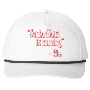 Santa Claus Is Coming ThatS What She Said Christmas Pun Gift Snapback Five-Panel Rope Hat