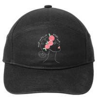 Self Care Is Self Love Mental Health Matters Aesthetic Roses 7-Panel Snapback Hat