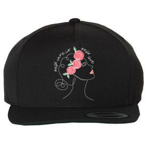 Self Care Is Self Love Mental Health Matters Aesthetic Roses Wool Snapback Cap