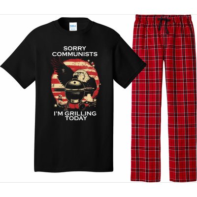 Sorry Communists Im Grilling Today Funny 4th Of July Pajama Set