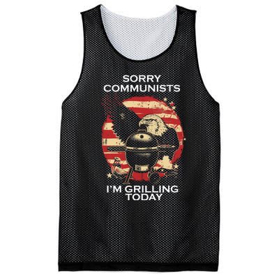 Sorry Communists Im Grilling Today Funny 4th Of July Mesh Reversible Basketball Jersey Tank