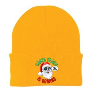 Santa Claus Is Coming ThatS What She Said Cool Santa Cool Gift Knit Cap Winter Beanie