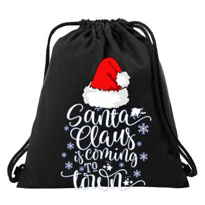 Santa Claus Is Coming To Town This Christmas Drawstring Bag