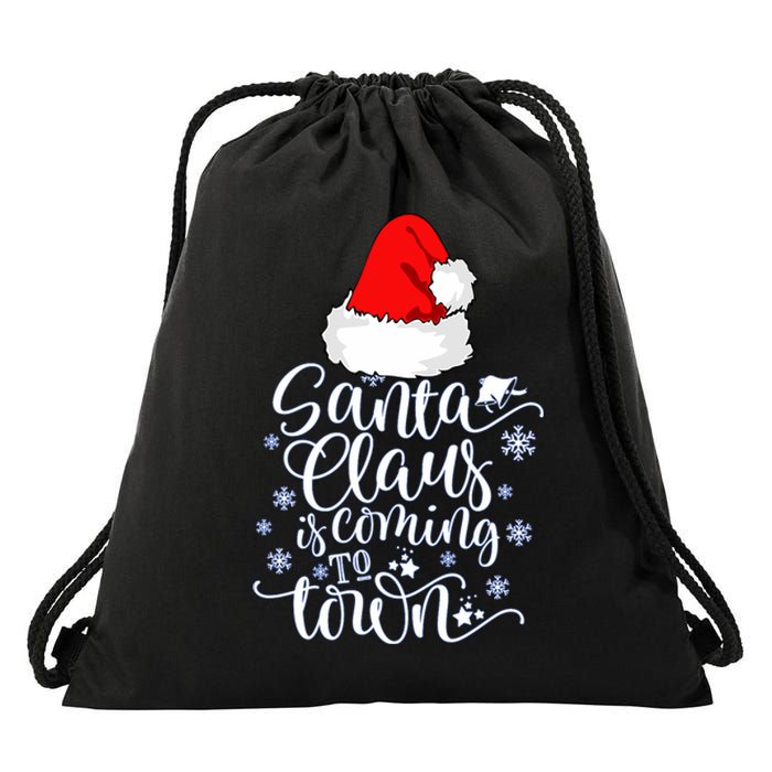 Santa Claus Is Coming To Town This Christmas Drawstring Bag