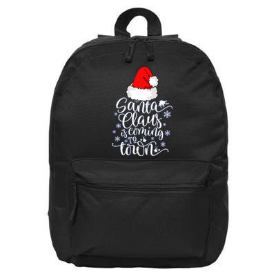 Santa Claus Is Coming To Town This Christmas 16 in Basic Backpack