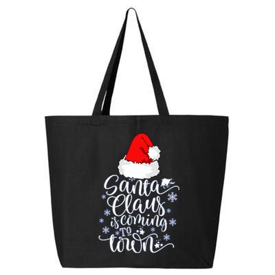 Santa Claus Is Coming To Town This Christmas 25L Jumbo Tote