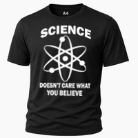 Science Doesn't Care What You Believe Atom Cooling Performance Crew T-Shirt