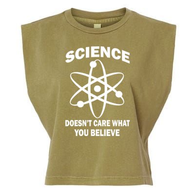 Science Doesn't Care What You Believe Atom Garment-Dyed Women's Muscle Tee