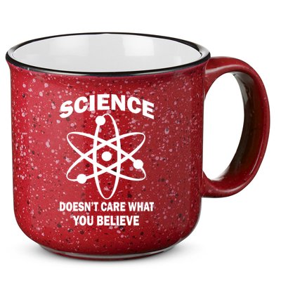 Science Doesn't Care What You Believe Atom 15oz Campfire Ceramic Mug