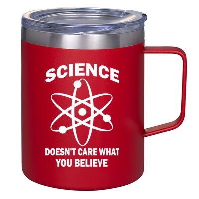Science Doesn't Care What You Believe Atom 12oz Stainless Steel Coffee Mug