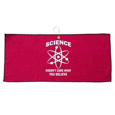 Science Doesn't Care What You Believe Atom Large Microfiber Waffle Golf Towel