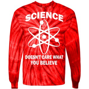 Science Doesn't Care What You Believe Atom Tie-Dye Long Sleeve Shirt