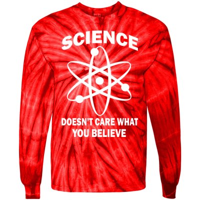 Science Doesn't Care What You Believe Atom Tie-Dye Long Sleeve Shirt