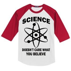 Science Doesn't Care What You Believe Atom Kids Colorblock Raglan Jersey