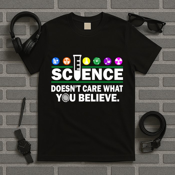 Science Doesn't Care What You Believe Saying T-Shirt