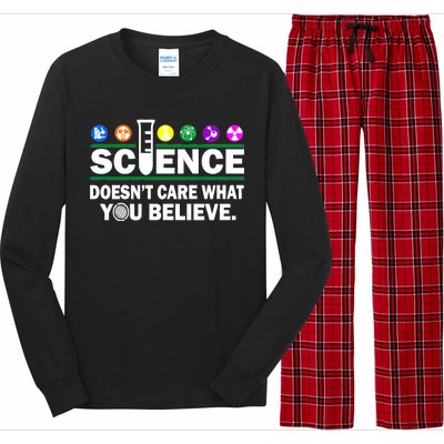 Science Doesn't Care What You Believe Saying Long Sleeve Pajama Set