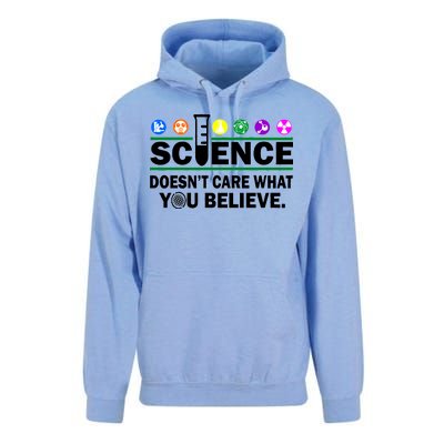 Science Doesn't Care What You Believe Saying Unisex Surf Hoodie