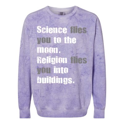 Science Flies You To The Moon Colorblast Crewneck Sweatshirt